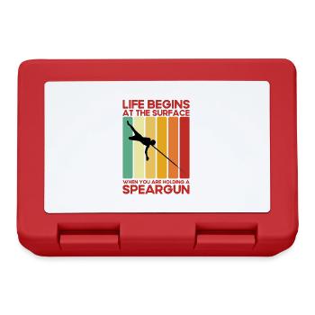 Spearfisher Life begins on the surface - Lunchbox - red - Front