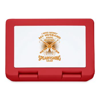 Spearfishing Freediver Spearfisher Fisherman - Lunchbox - red - Front