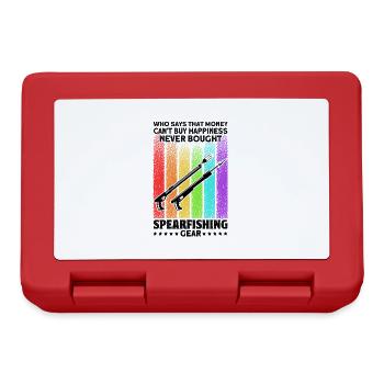 Spearfishing Freediver Spearfisher Fisherman - Lunchbox - red - Front