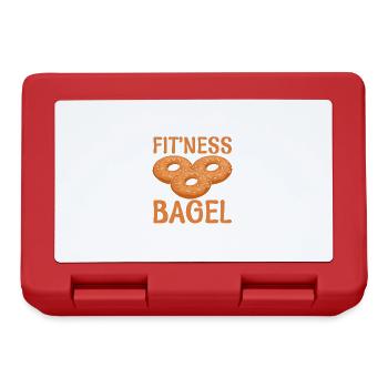 Bagel Essen Geschenk Bagel - Brotdose - Rot - Vorne
