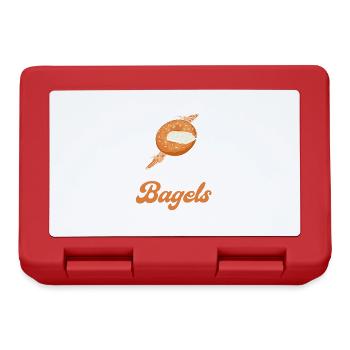 Bagel Essen Geschenk Bagel - Brotdose - Rot - Vorne