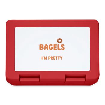 Bagel Food Gift Bagel - Lunchbox - red - Front