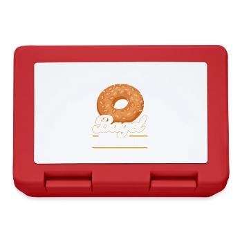 Bagel Essen Geschenk Bagel - Brotdose - Rot - Vorne