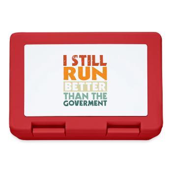 Funny wheelchair leg injury handicap joke - Lunchbox - red - Front