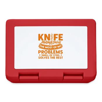 Forge Knives Blacksmith Knife Collection Gift - Lunchbox - red - Front
