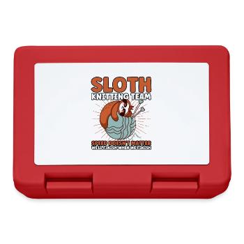 Garn stricken Stricken Stricken Stoff Geschenk - Brotdose - Rot - Vorne