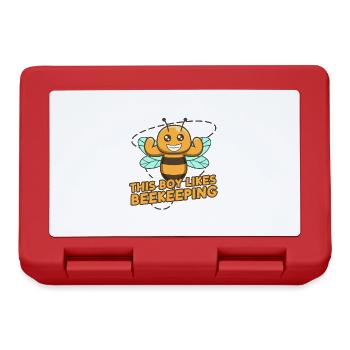 Un garçon aime l'apiculture, le miel mignon de la - Boîte à goûter - rouge - Devant