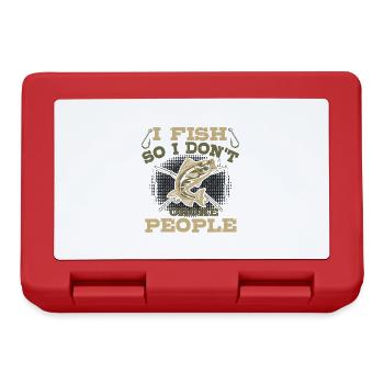 I fish so that I do not run people who - Lunchbox - red - Front