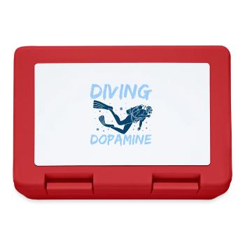 Diving is my dopamine scuba diver under water - Lunchbox - red - Front