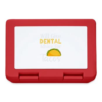 Zahnarzt Dental Geschenk Medizinstudent Zahnarzt - Brotdose - Rot - Vorne