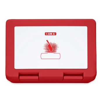 Metzger Geschenk Metzgerei Metzgermeister Metzger - Brotdose - Rot - Vorne