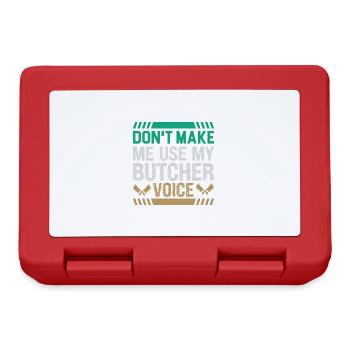 Metzger Geschenk Metzgerei Metzgermeister Metzger - Brotdose - Rot - Vorne