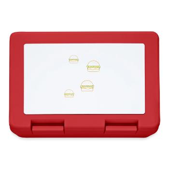 Manger des hamburgers, citation drôle, - Boîte à goûter - rouge - Devant