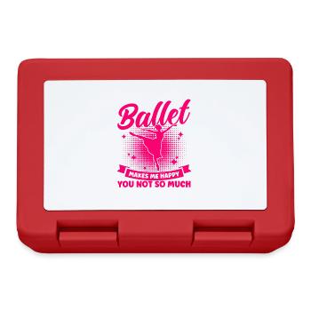 Ballerina Ballett Tänzerin Ballett Mädchen - Brotdose - Rot - Vorne