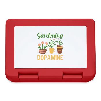 Gardening is my dopamine garden green plant - Lunchbox - red - Front