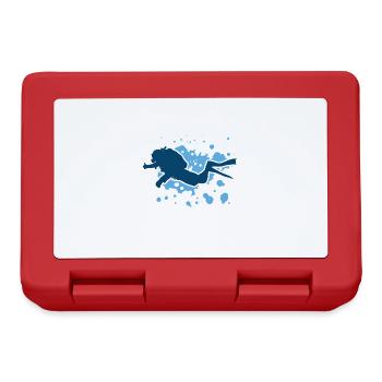 Diving is my dopamine diver under - Lunchbox - red - Front