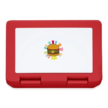 Gimme That Burger Funny Hamburger Chef Fast Food - Boîte à goûter - rouge - Devant