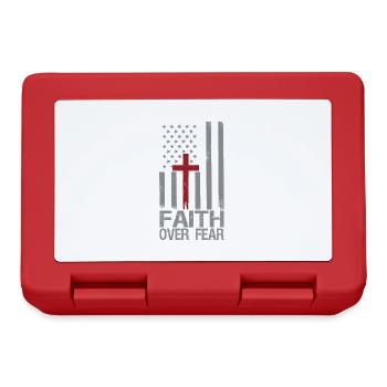 Faith About Fear American Pride Religious - Lunchbox - red - Front