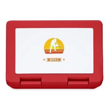 Cadeau de charpentier disant travail du bois - Boîte à goûter - rouge - Devant