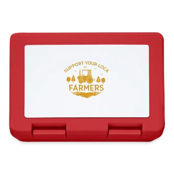 Supporting Local Farmers Farming Tractor - Lunchbox - red - Front
