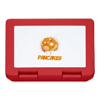 Pancake Lover Gift Pancake Saying - Lunchbox - red - Front