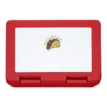 Taco Mexican Food Mexico Tortilla Burrito - Lunchbox - red - Front