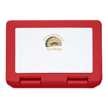 Taco Mexican Food Mexico Tortilla Burrito - Lunchbox - red - Front
