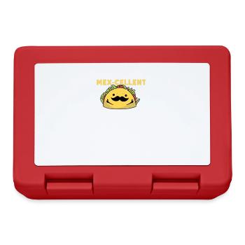 Taco Mexican Food Mexico Tortilla Burrito - Lunchbox - red - Front