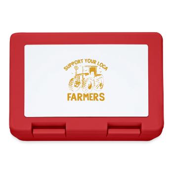 Supporting Local Farmers Farming Tractor - Lunchbox - red - Front