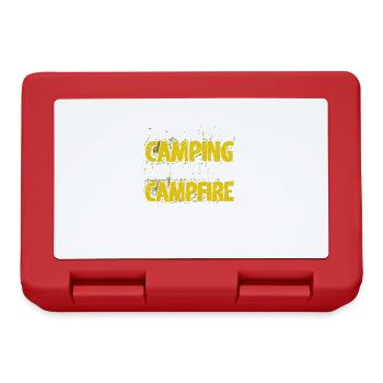 Camping Wandergeschenk Camper Hiker Outdoor - Brotdose - Rot - Vorne