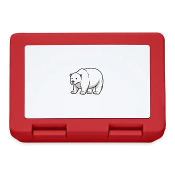 Thinking About Polar Bears Arctic Wildlife - Lunchbox - red - Front