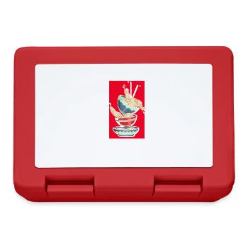 Ramen Noodle Lovers Chopsticks Japanese Noodle - Lunchbox - red - Front
