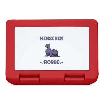 Das ist mein Menschen Kostüm Robbe Halloween - Brotdose - Rot - Vorne