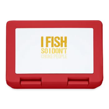 Fishing Gift Fishing Fisherman Funny Angler - Lunchbox - red - Front