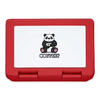 Tired Panda Lazy Office Work Mondays - Lunchbox - red - Front