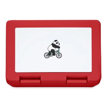 Pandas et vélos Cyclisme Sports Panda Bear - Boîte à goûter - rouge - Devant