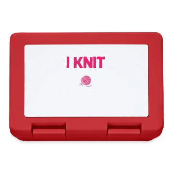 Wrinkled Crochet Yarn Needle Knitting - Lunchbox - red - Front