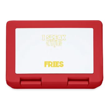 Pommes Frites Fast Food Pommes Frites - Brotdose - Rot - Vorne