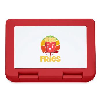 Pommes Frites Fast Food Pommes Frites - Brotdose - Rot - Vorne