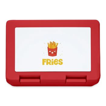Pommes Frites Fast Food Pommes Frites - Brotdose - Rot - Vorne
