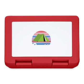 Queen of outdoor camper camping Caravan - Lunchbox - red - Front