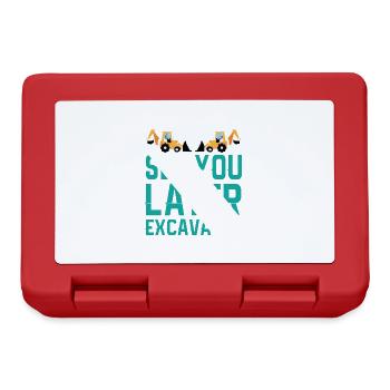 See you later Digger Funny toddler boy - Lunchbox - red - Front