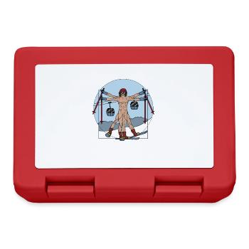 Alpine winter sports ski mountains alps slope - Lunchbox - red - Front
