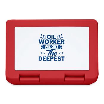 Oil Field Workers Oilfield Working in Fracking - Lunchbox - red - Front