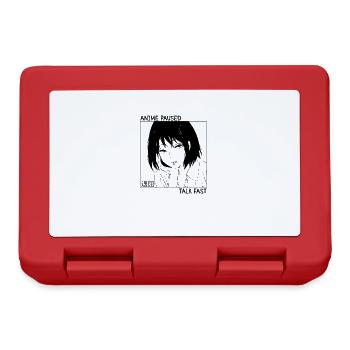 Anime Otaku Weeb Anime Paused Talk Fast - Brotdose - Rot - Vorne