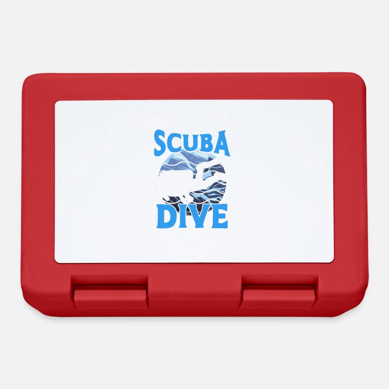 Scuba Diving Gift Underwater Scuba Diver - Lunchbox - red