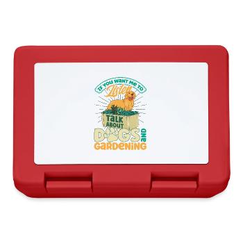 Hundehalter Hunde Gartenarbeit Geschenk - Brotdose - Rot - Vorne