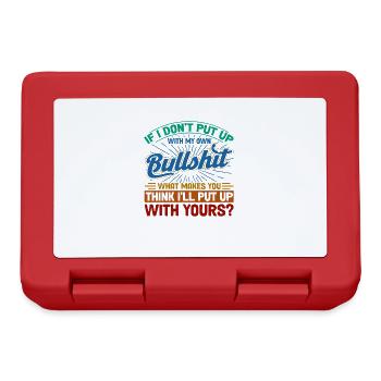 Irony Black Humor Sarcastic Gift - Lunchbox - red - Front