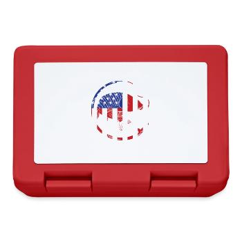 Fisherman USA Flag Patriotic American - Boîte à goûter - rouge - Devant