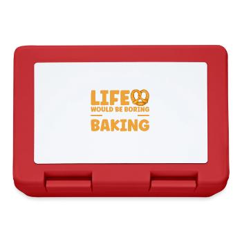 Bread Baking Gift Bakery Quote Baker - Lunchbox - red - Front